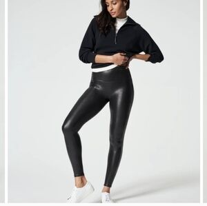 Spanx Faux Leather Leggings XS 1004